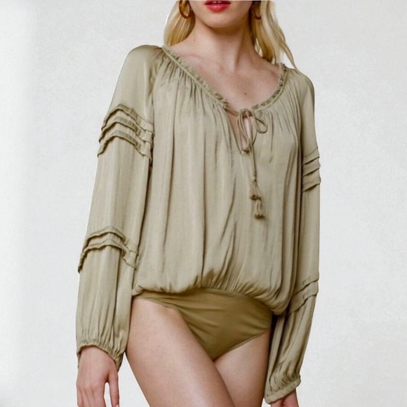 Free People All Tucks Bodysuit - Picture 1 of 13